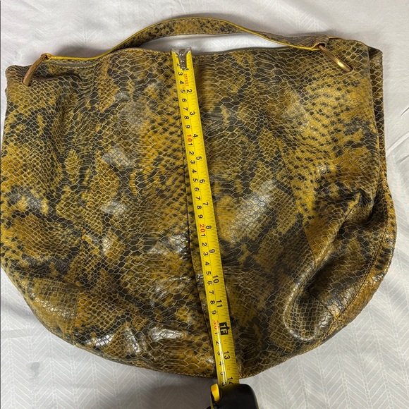 Antonio Melani  leather Yellow Snake Print Women's Bag - Picture 8 of 8